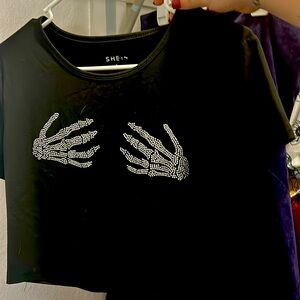 Shein Skeleton Crop Top💀